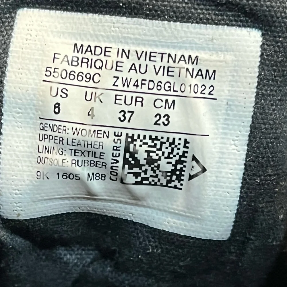 Converse Chuck Taylor All Star Lux Hidden Heel Wedge Black Silver Womens 6. - Picture 11 of 11